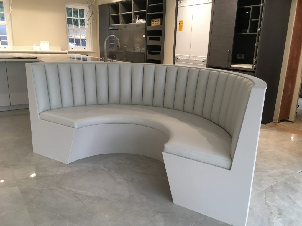 2 - curved banquette seating