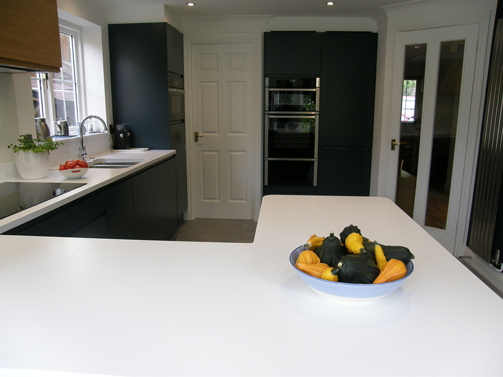 Dark Blue Cabinets