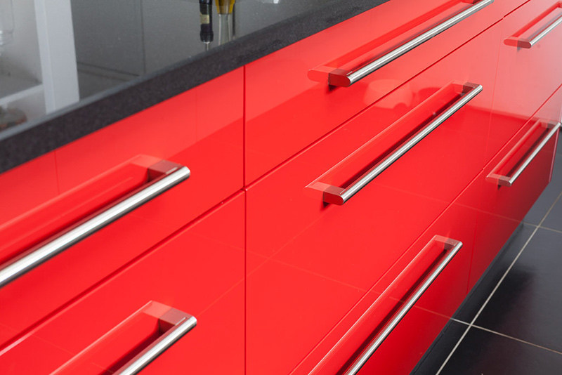 High Gloss Red Drawers
