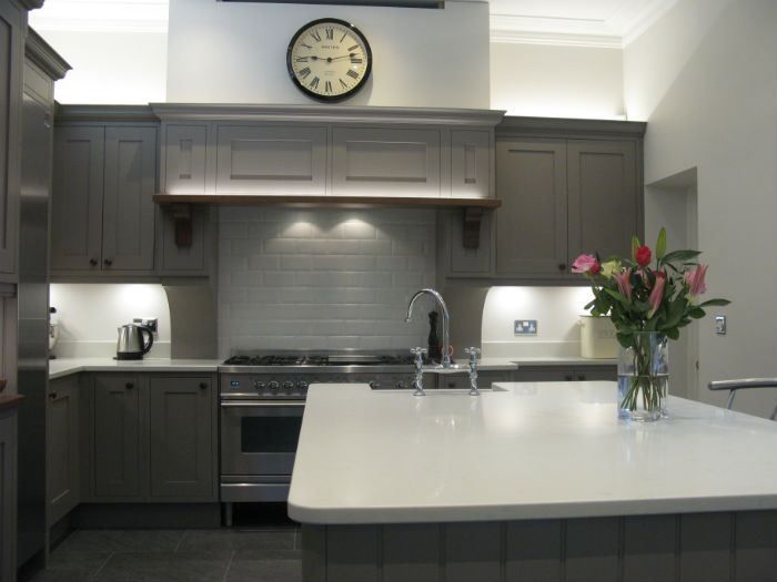 White Gloss Kitchen Island