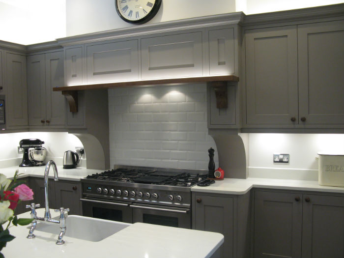 Kitchen with Walnut Handles