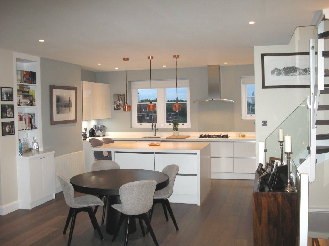 White High Gloss Kitchen Installation