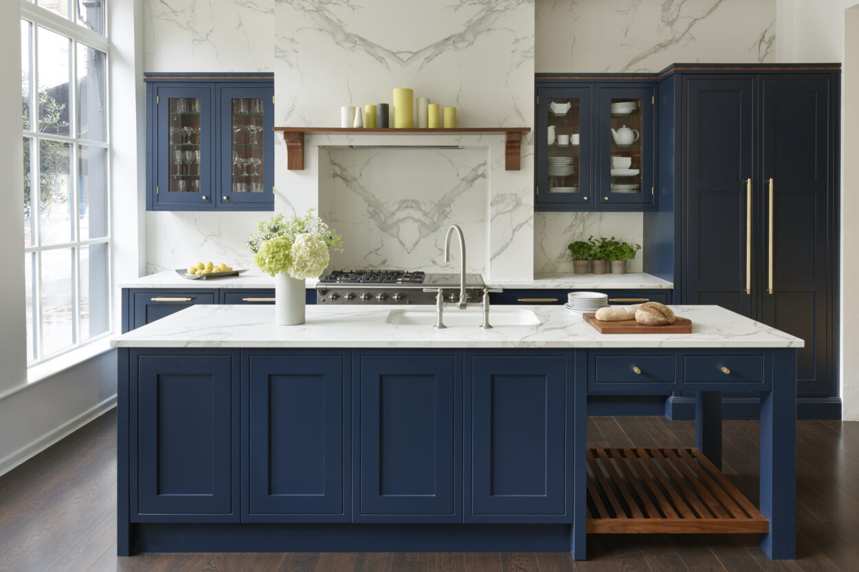 Eridge Road, Crowborough Navy blue Traditional kitchen main image