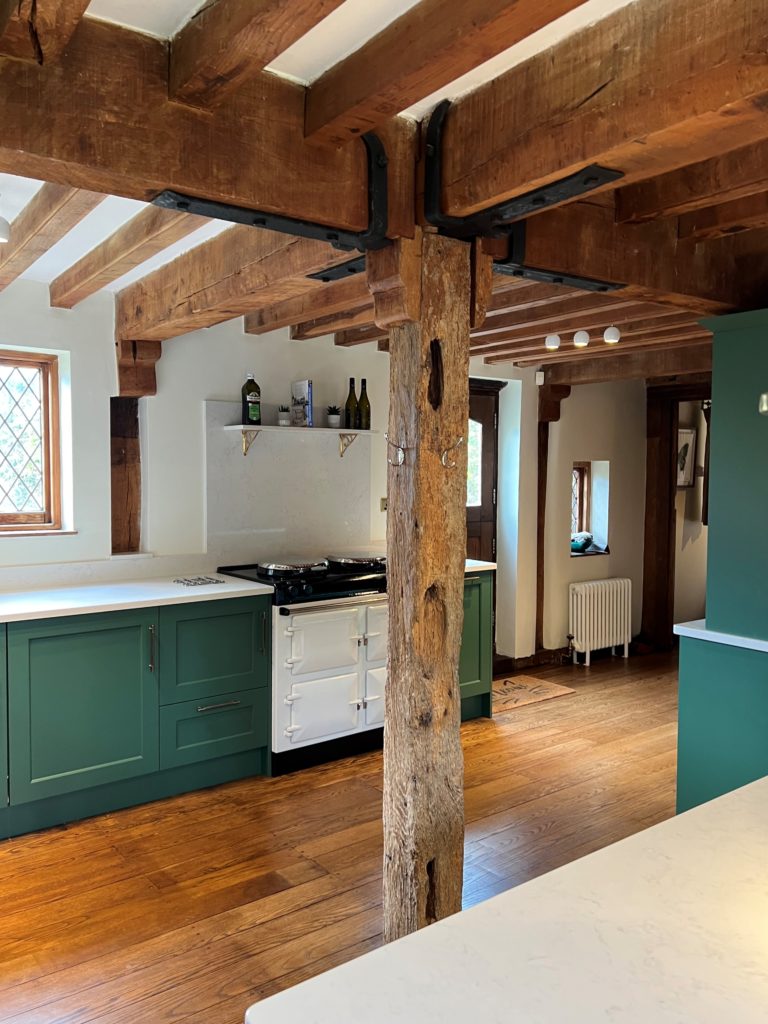 Old Wooden Beam in Kitchen