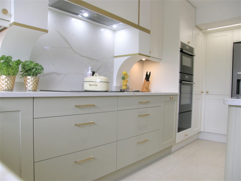 Gold Handled Cupboards